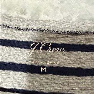 J. Crew Navy and Gray Striped Shirt